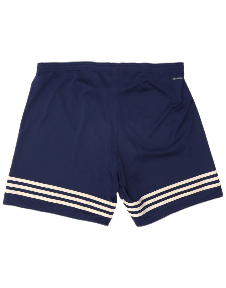 Мужские спортивные шорты Adidas Climalite XL темно-синие из полиэстера