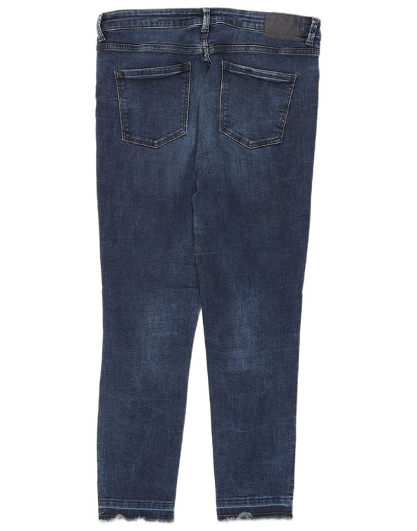 Женские потертые джинсы скинни Zara EU 40 Medium W30 L26 Темно-синие, хлопок
