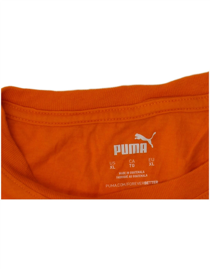 Мужская футболка с рисунком Puma Top XL оранжевая