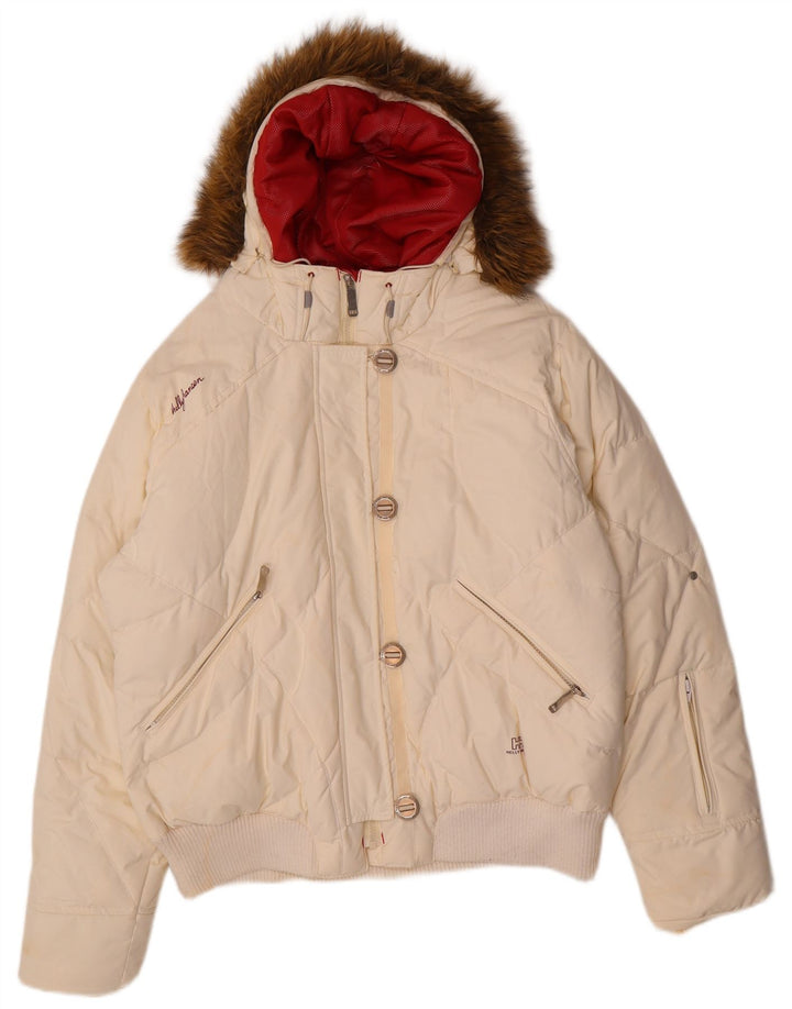 Helly Hansen Женская утепленная куртка с капюшоном UK 18 XL Off White Nylon