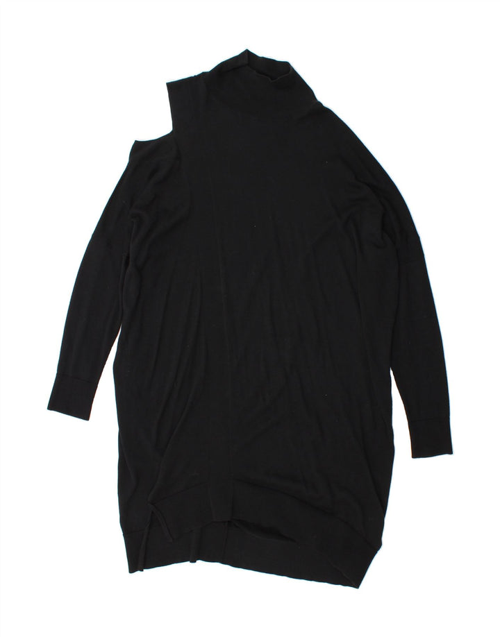 ALL SAINTS Womens Oversized Long Sleeve Jumper Dress UK 14 Medium Black Vintage All Saints and Second-Hand All Saints from Messina Hembry 
