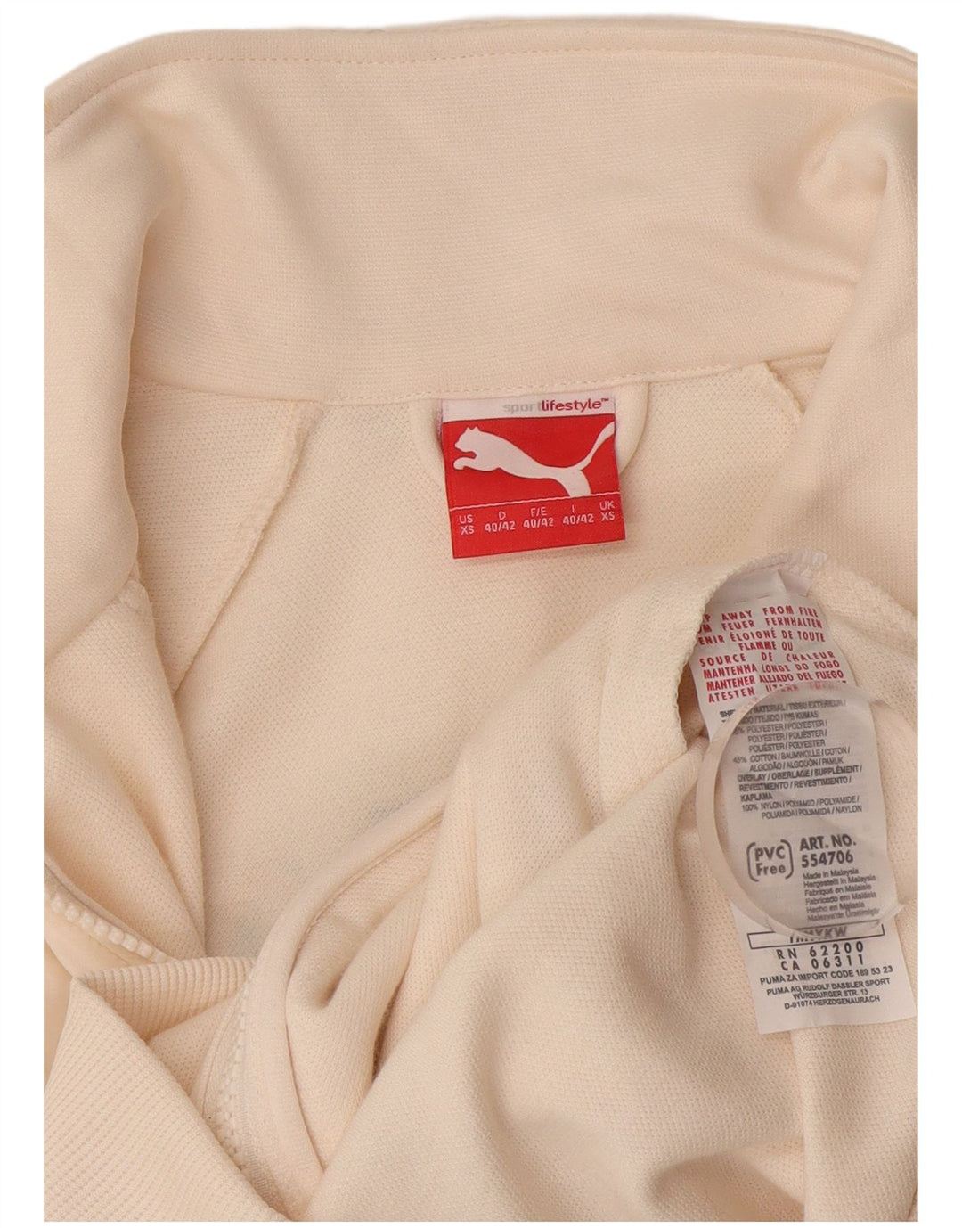 Женский спортивный костюм Puma с графическим рисунком UK 6 XS, белый полиэстер