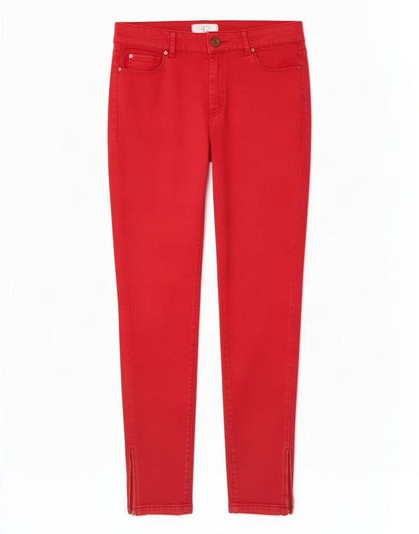 Женские повседневные узкие брюки Zara EU 42, большие W32 L29, красный хлопок