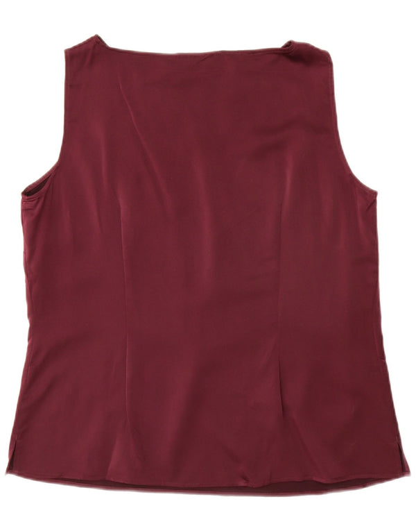Женская блузка без рукавов Marks & Spencer, Великобритания, 18 XL, бордовый полиэстер