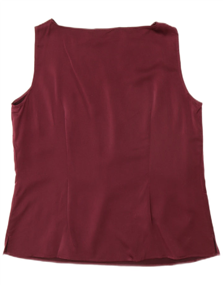 Женская блузка без рукавов Marks & Spencer, Великобритания, 18 XL, бордовый полиэстер