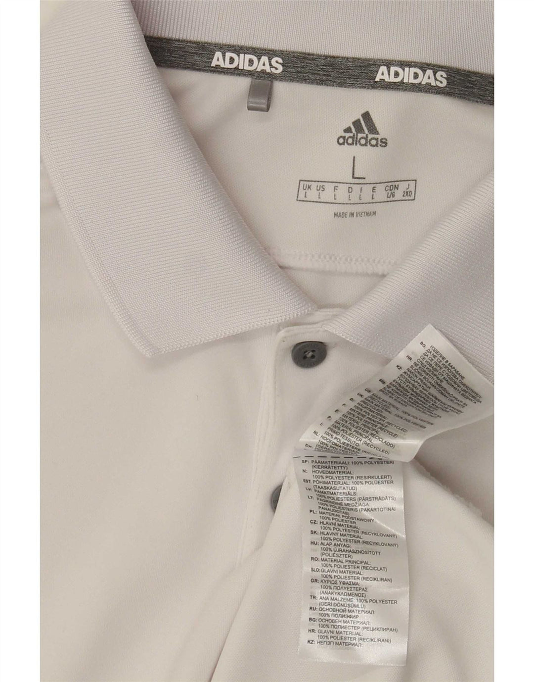 Мужская рубашка-поло Adidas, большая белая полиэстер