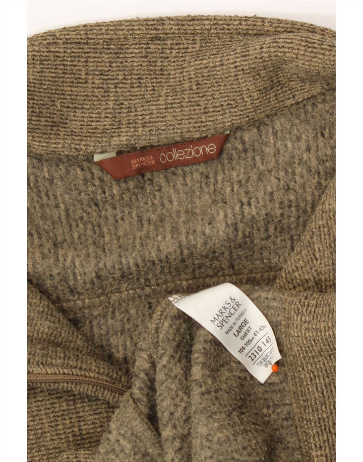 Мужской спортивный костюм Marks & Spencer, большая куртка из полиэстера цвета хаки с крапинками