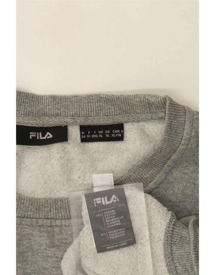 Fila Мужской свитшот с рисунком XL, серый хлопок