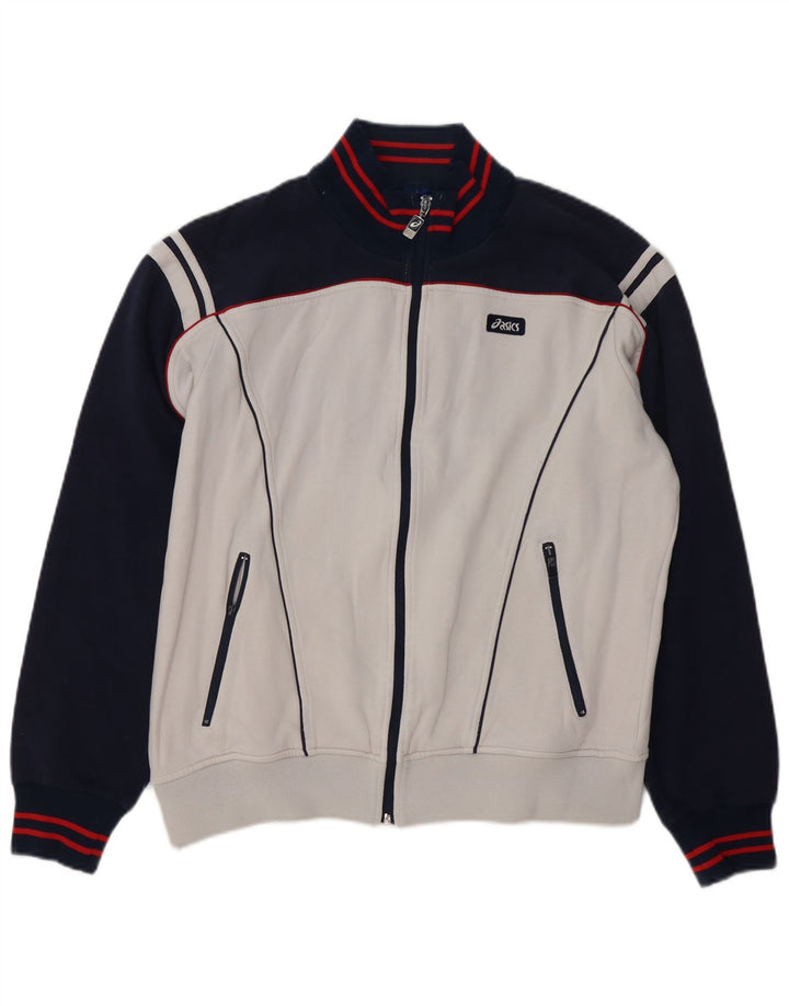 Мужской спортивный костюм ASICS с графическим рисунком, большая белая куртка с цветными блоками