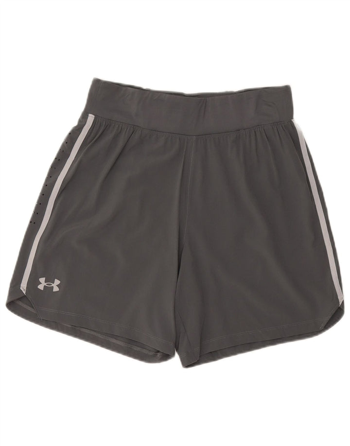 Женские спортивные шорты UNDER ARMOR UK 14, полиэстер среднего серого цвета