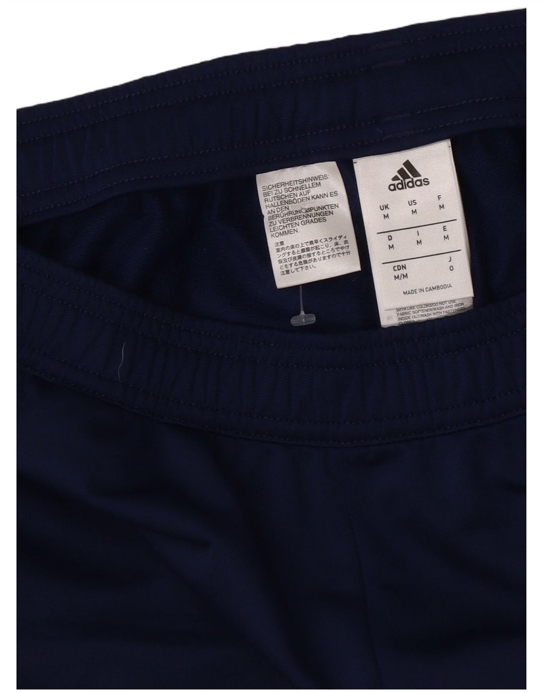 Мужские спортивные брюки Adidas среднего размера, темно-синие, полиэстер