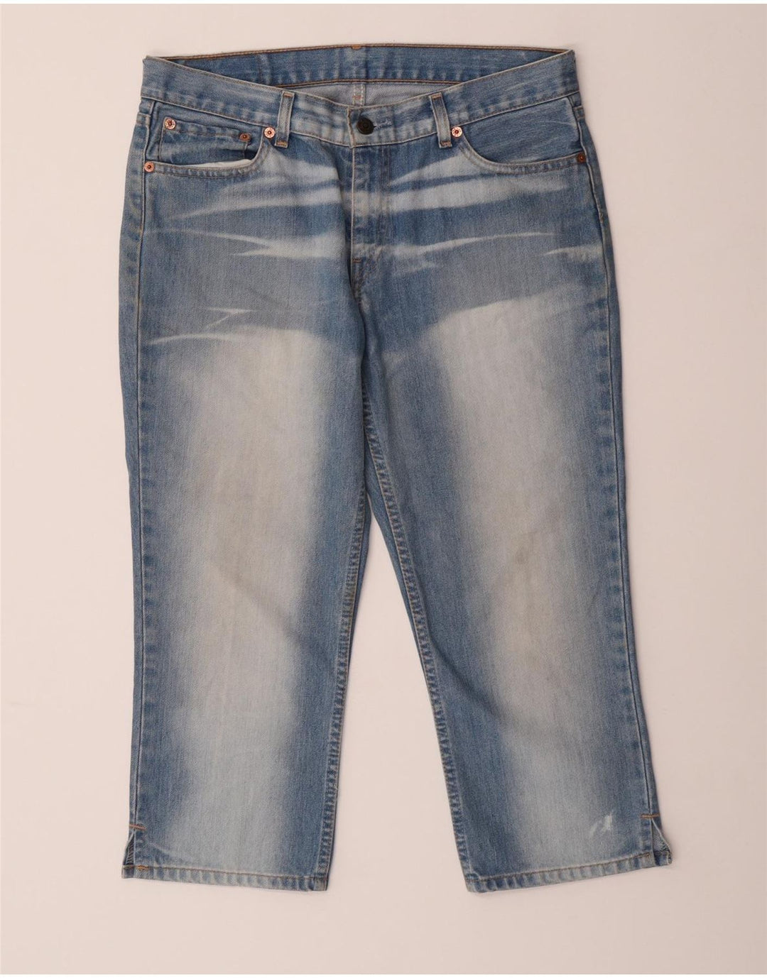 Женские капри Levi's W32 L22, синие, хлопковые, классические