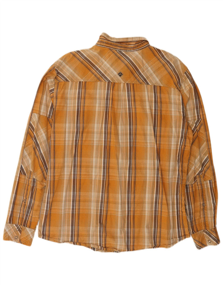 Мужская рубашка Prana XL, желтая клетка, хлопок
