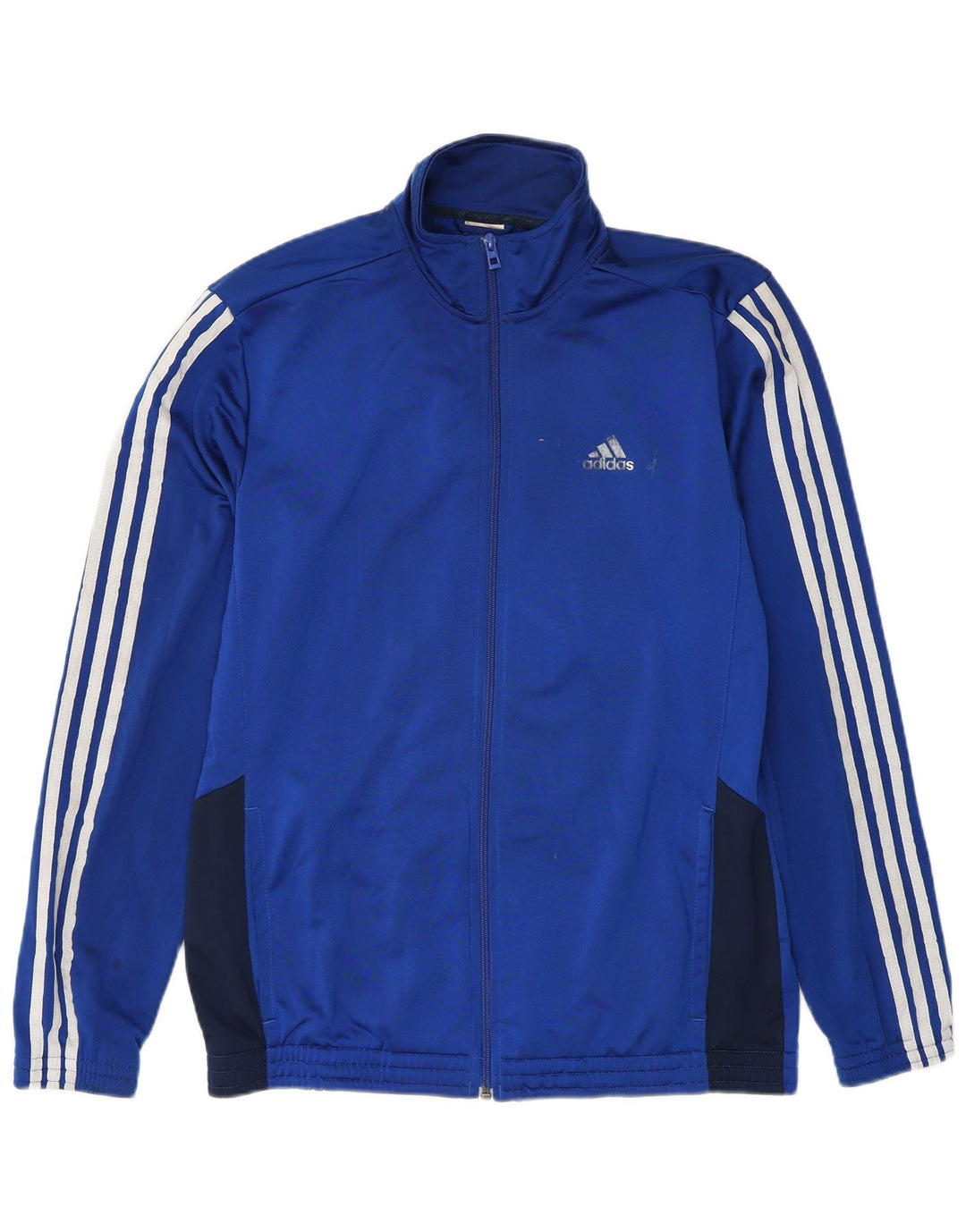 Мужская спортивная куртка Adidas UK 40/42, средний синий полиэстер с цветными блоками