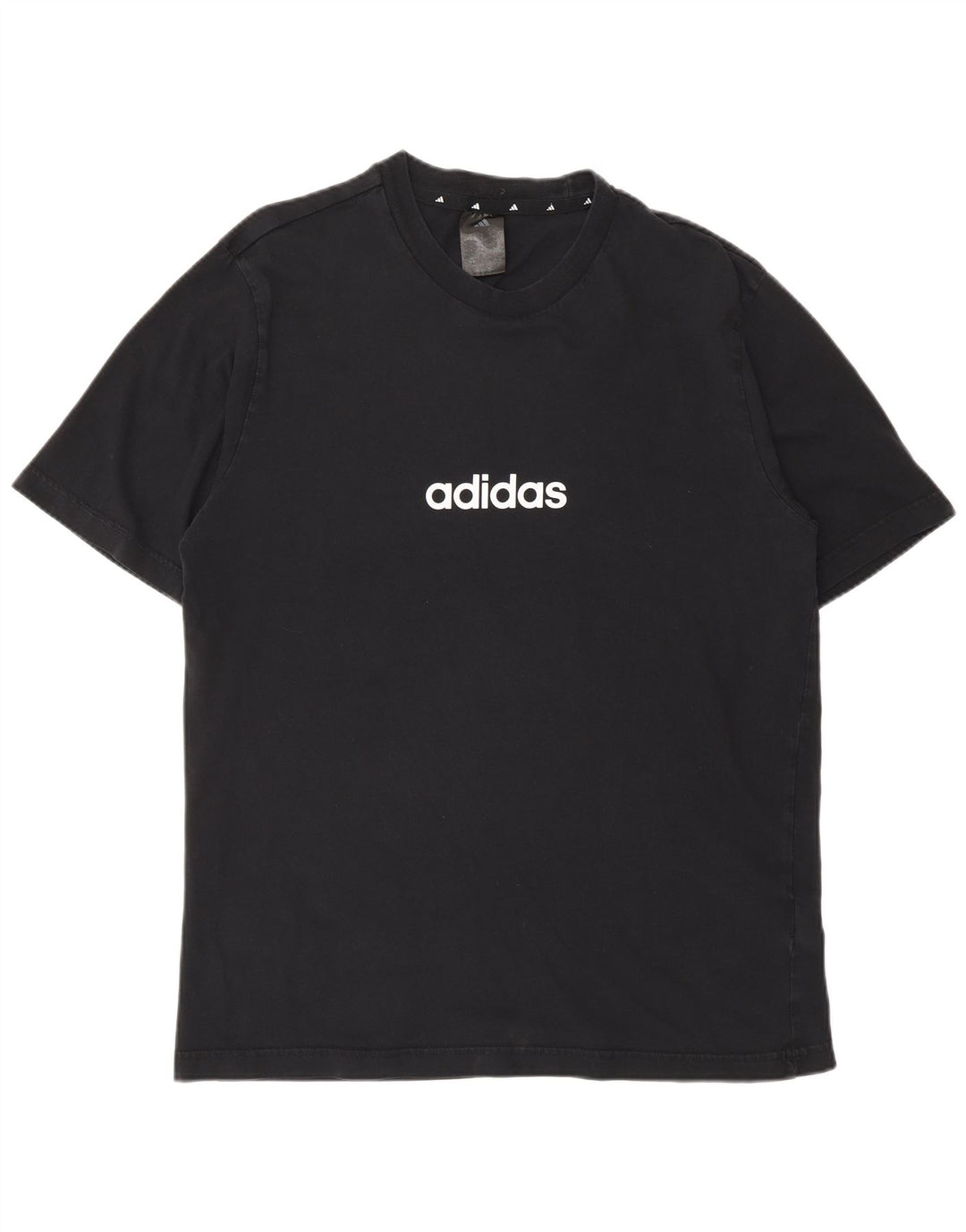 Мужская футболка ADIDAS с графическим рисунком, средний черный хлопок