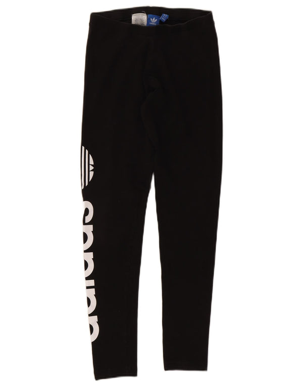 Женские леггинсы Adidas с рисунком UK 10, маленькие черные хлопковые
