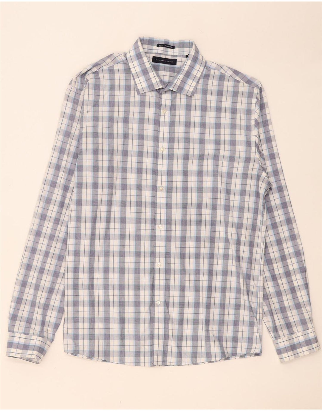 Мужская рубашка Tommy Hilfiger, размер 16, 1/2, большая синяя клетка