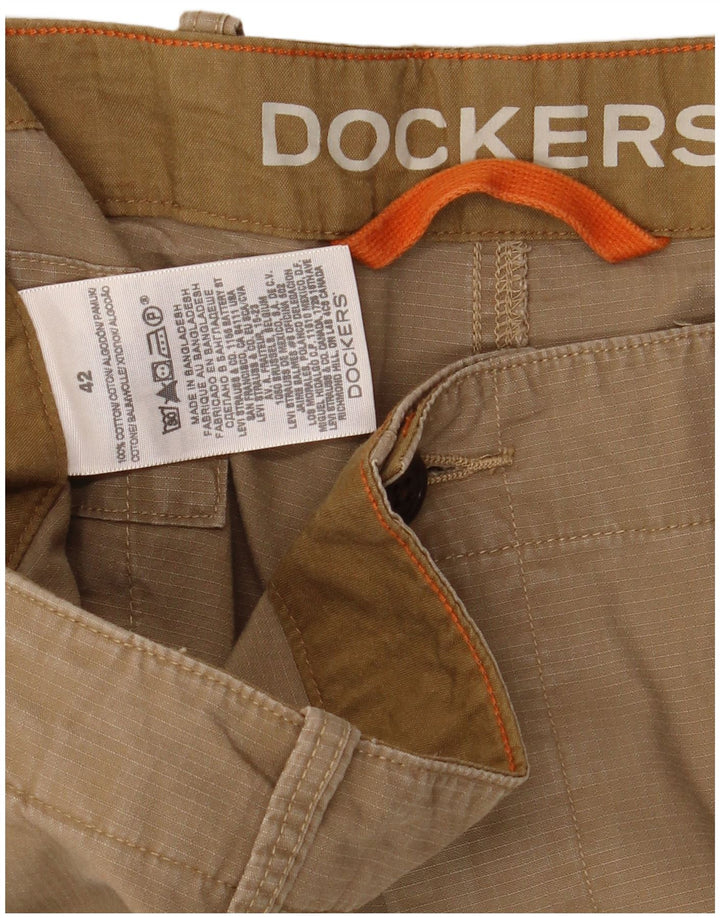 DOCKERS Мужские шорты-карго W42 2XL Бежевые, хлопок
