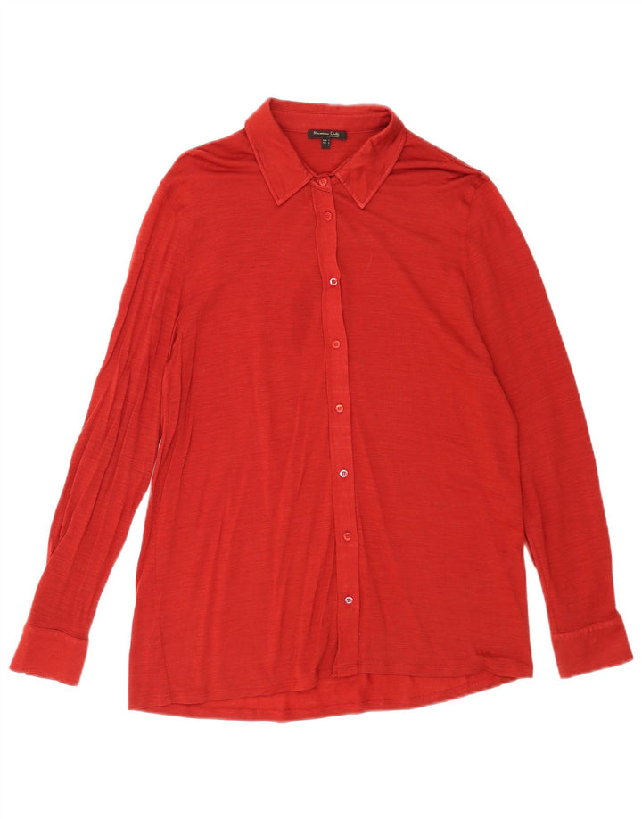 Рубашка женская Massimo Dutti UK 16, большая красная