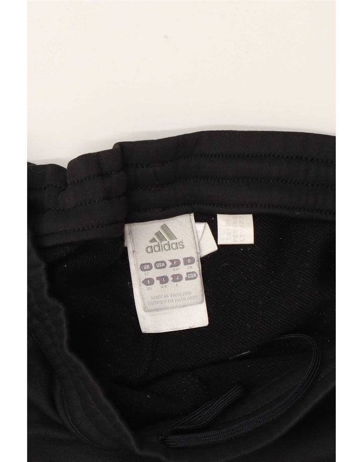 Женские спортивные брюки Adidas UK 12, средний черный полиэстер