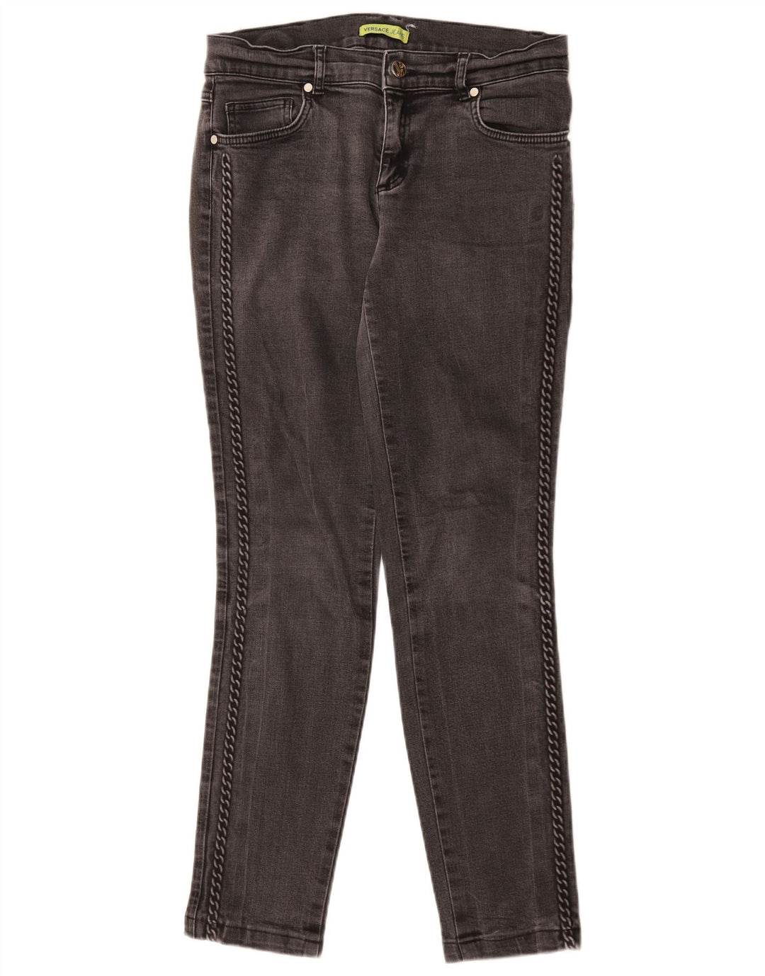 Versace Женские джинсы узкого кроя IT 42 Medium W30 L29 Серый хлопок