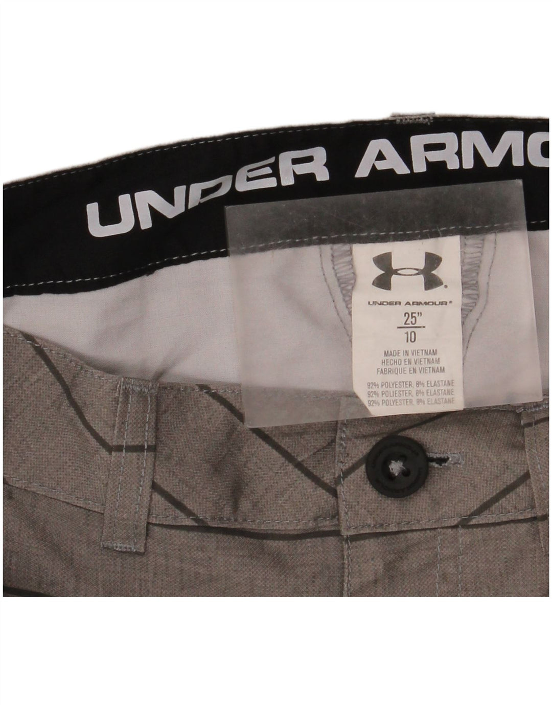 Шорты-чиносы Under Armour для мальчиков 9–10 лет W25, полиэстер в серую полоску