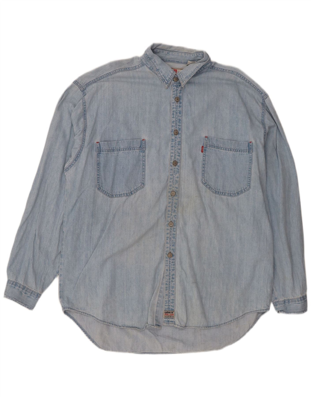 Мужская джинсовая рубашка Levi's XL, синяя, хлопок