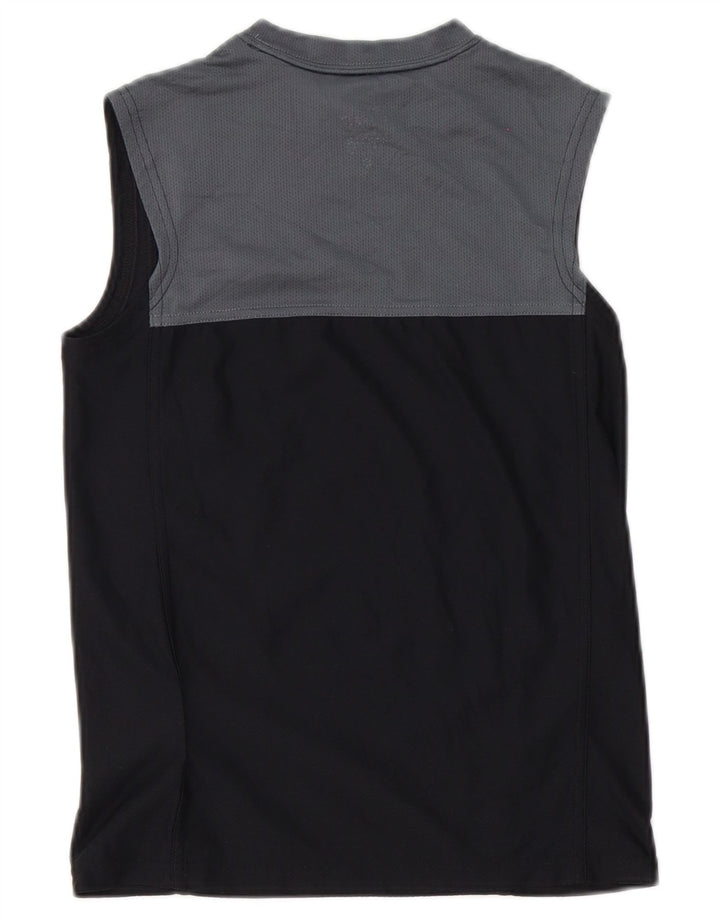Женский жилет Nike Dri Fit Top UK 10, маленький черный полиэстер с цветными блоками