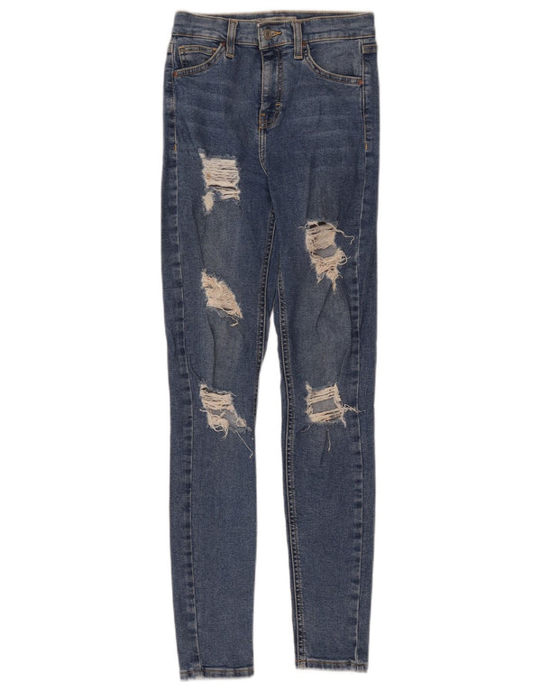 Женские потертые джинсы скинни Topshop Jamie W26 L29 синие