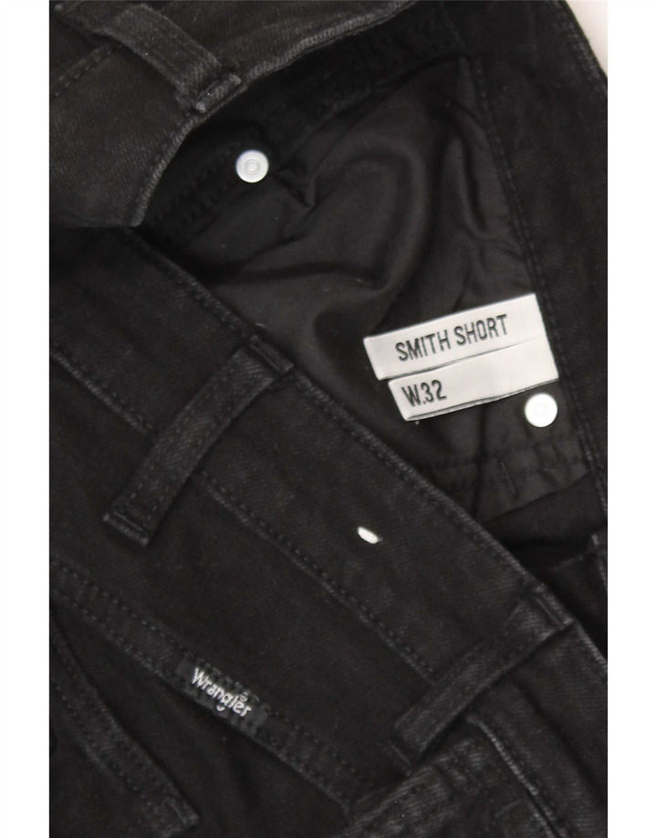 Мужские джинсовые шорты Wrangler W32 среднего размера, черные, хлопковые