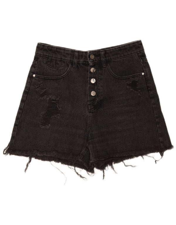Женские джинсовые шорты Zara EU 36 XS W26, черный хлопок