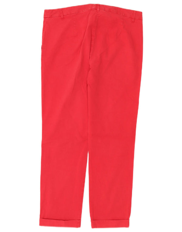 Женские прямые укороченные брюки Marella EMME UK 12 Medium W32 L26 Красный