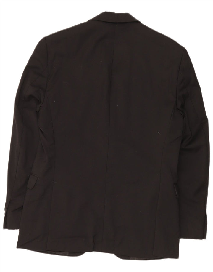 Мужской пиджак на двух пуговицах Calvin Klein UK 38, средний черный, шерстяной