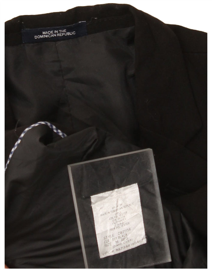 ВИНТАЖНЫЙ Блейзер для мальчиков на 2 пуговицах, 15–16 лет, черный полиэстер