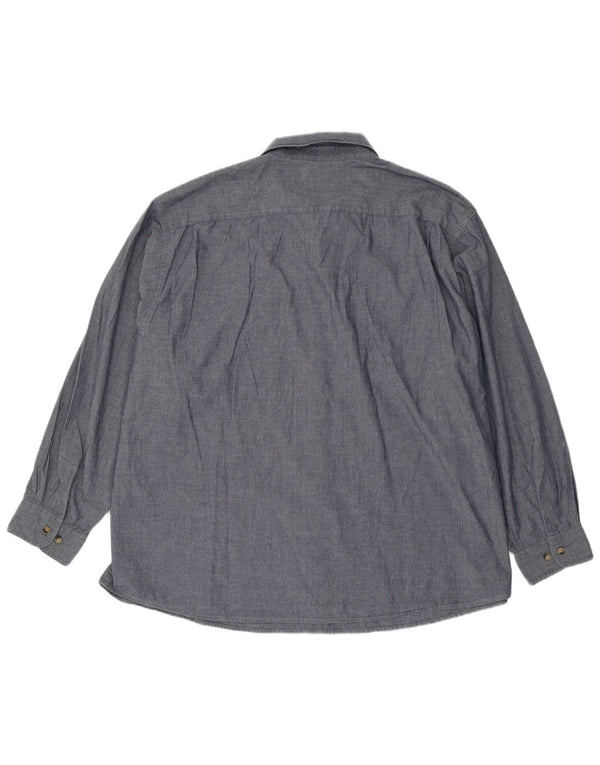 WRANGLER Mens Shirt 3XL Navy Blue Cotton
