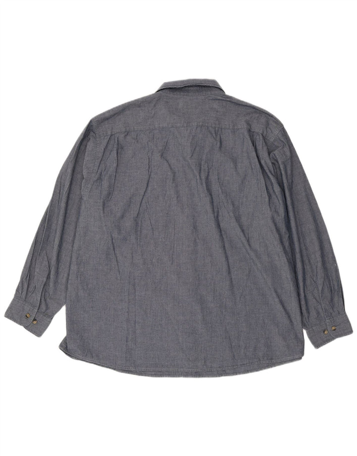 Мужская рубашка WRANGLER 3XL темно-синяя, хлопок