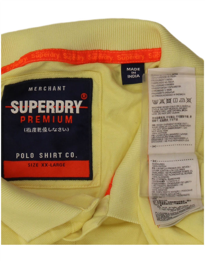 Мужская рубашка-поло Superdry 2XL, желтый хлопок