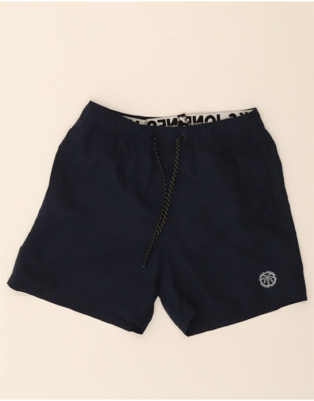 JACK & JONES Mens Sport Shorts Small  Navy Blue Polyester Vintage Jack & Jones and Second-Hand Jack & Jones from Messina Hembry 