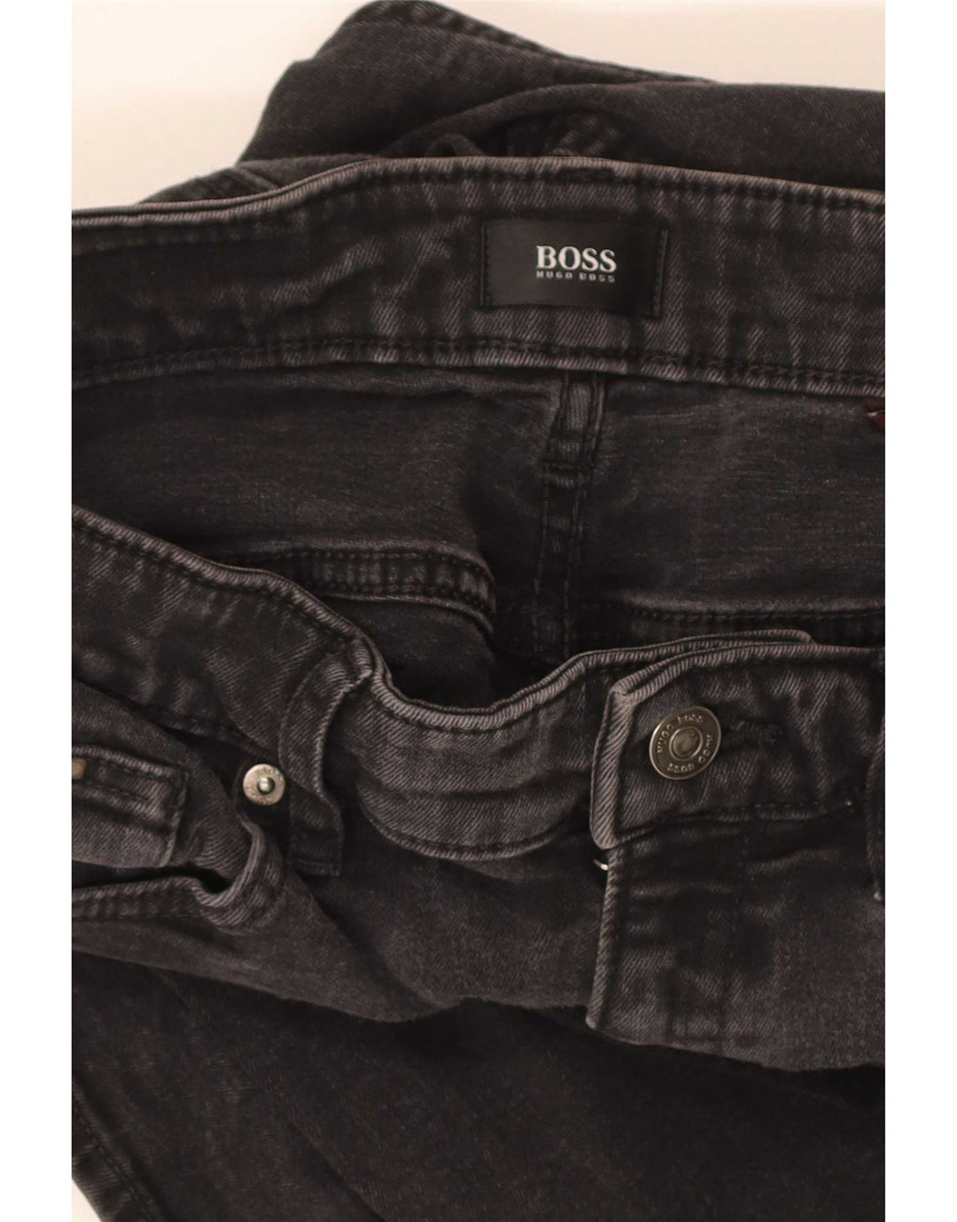 Мужские узкие джинсы Hugo Boss W30 L31, черный хлопок