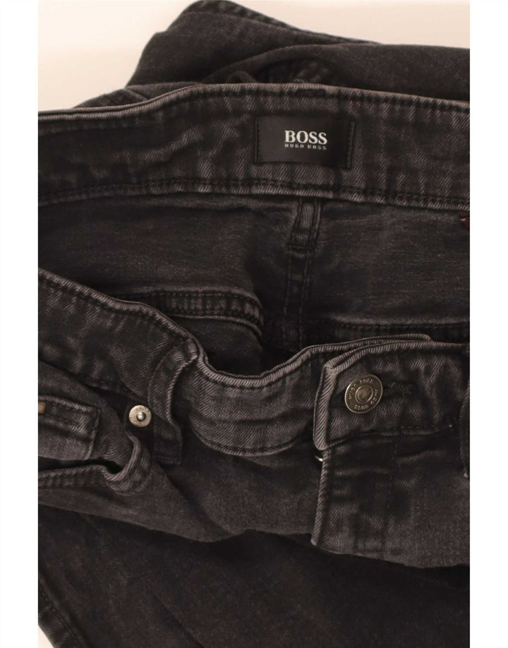 Мужские узкие джинсы Hugo Boss W30 L31, черный хлопок