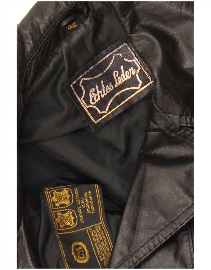 Женская кожаная куртка C&A EU 42, большая черная кожа