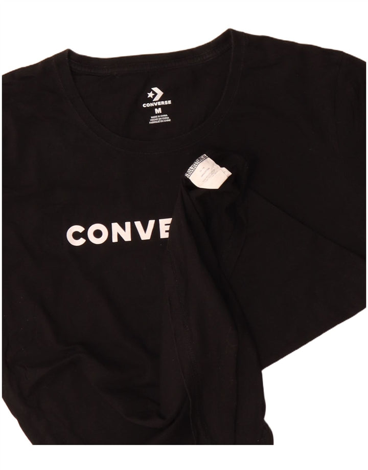 Женская футболка с рисунком CONVERSE Top UK 14, средний цвет, черный хлопок