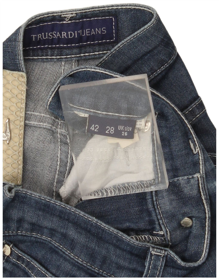 TRUSSARDI Женские прямые джинсы W26 L30 синие, хлопок