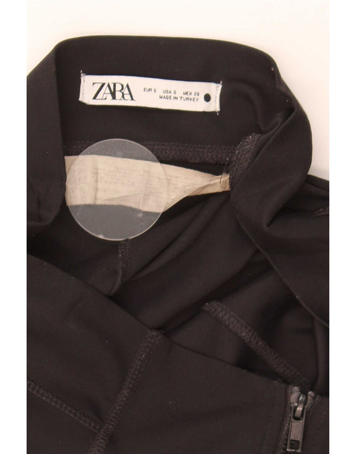 Женские леггинсы Zara UK 8, маленькие черные из полиамида