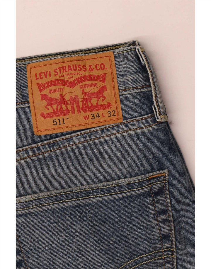 Мужские джинсы Levi's Slim 511 W34 L29 синие