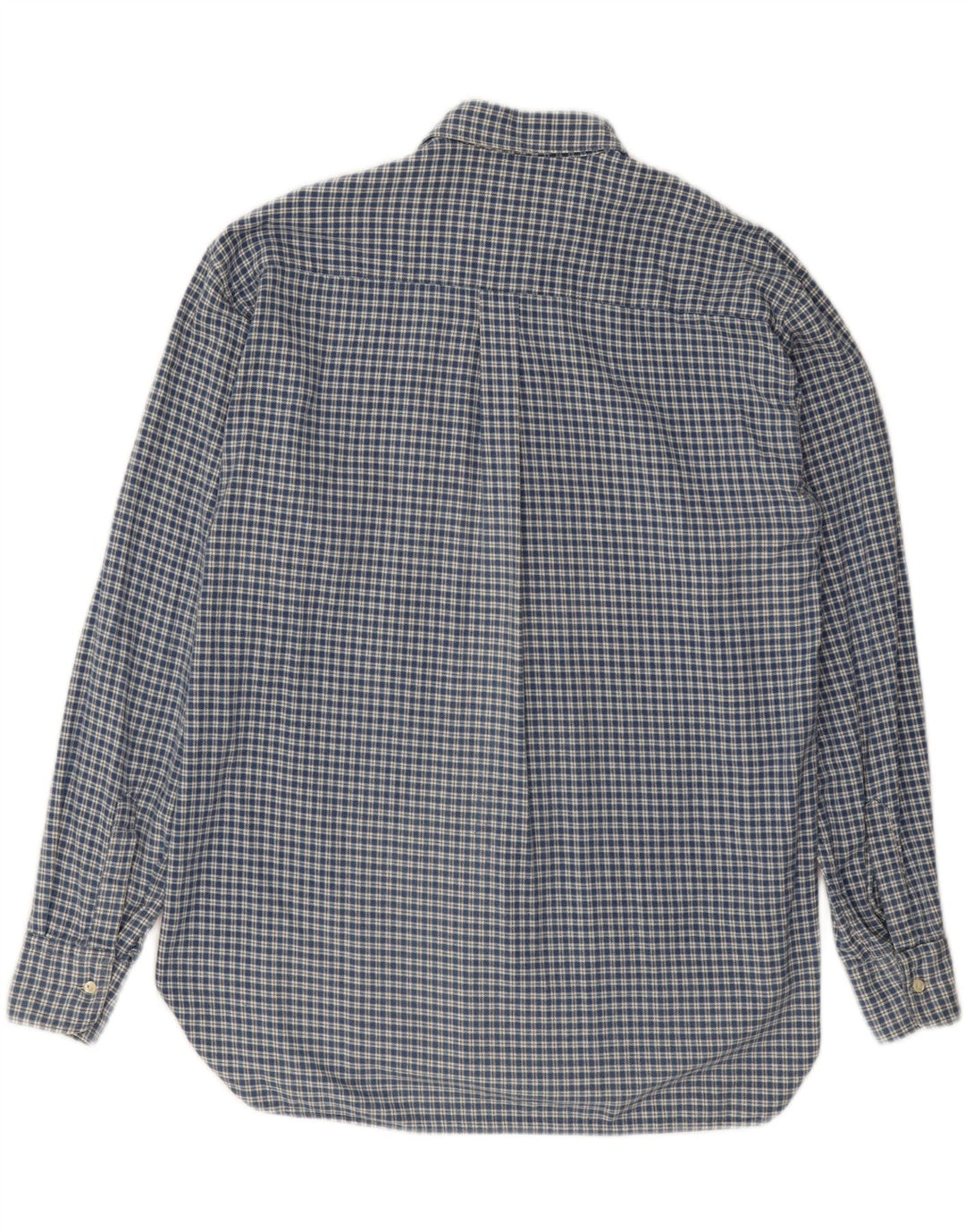 REPLAY Mens Flannel Shirt Large Blue Check Cotton Vintage Replay and Second-Hand Replay from Messina Hembry 