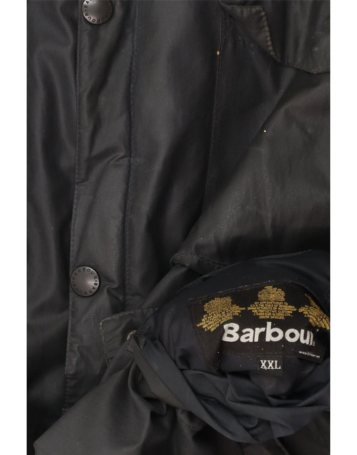Мужская двусторонняя куртка из вощеного хлопка Barbour UK 44 2XL темно-синяя