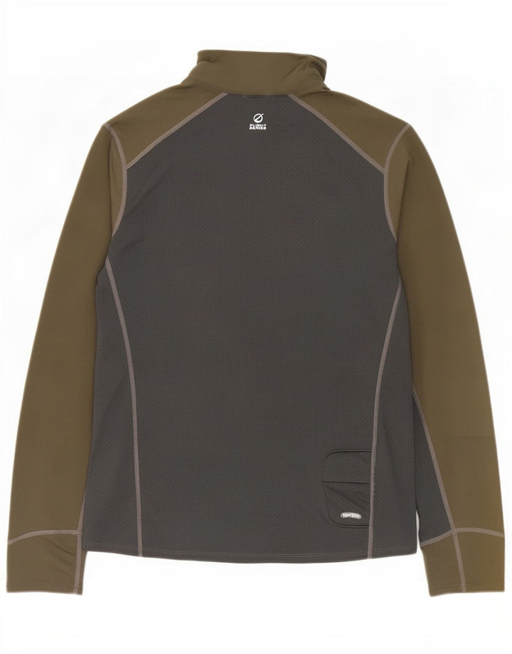 Мужской пуловер с воротником на молнии The North Face, большой спортивный костюм цвета хаки с цветными блоками