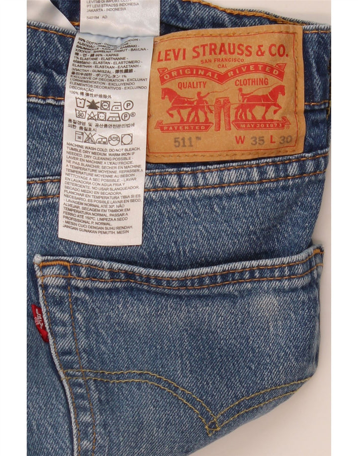 Мужские джинсы Levi's 511 Slim W35 L30 синие, хлопок