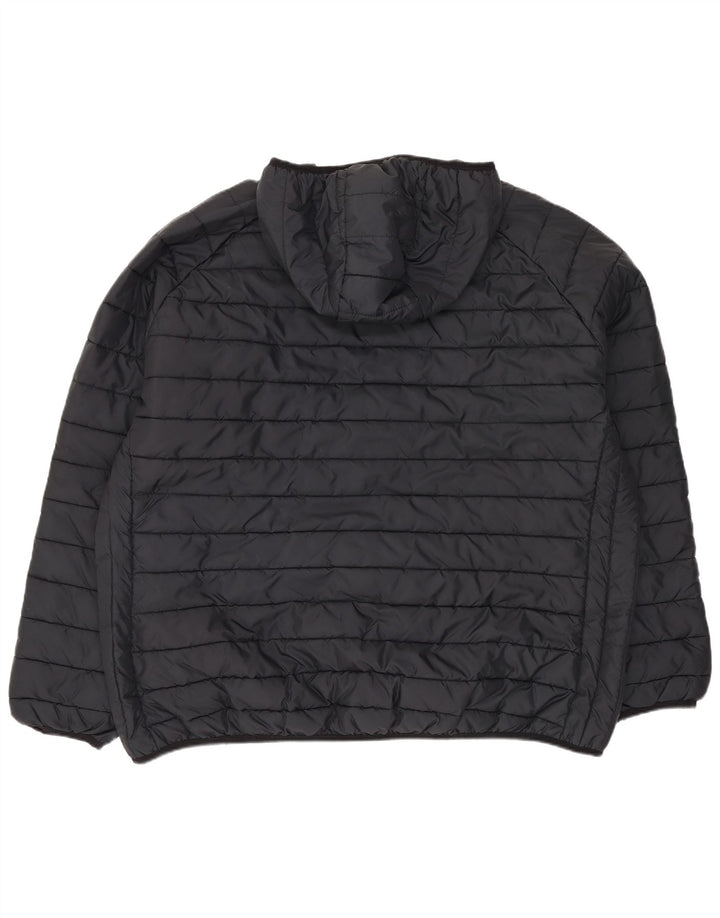 Женская стеганая куртка Ellesse с капюшоном UK 24 4XL, черный полиэстер